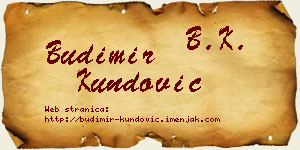 Budimir Kundović vizit kartica